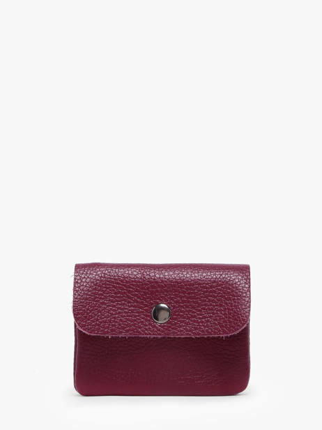 Portemonnee Leder Milano Rood caviar CA23092